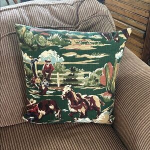 Ralph Lauren Inspired Western Ranch Equestrian Pillow